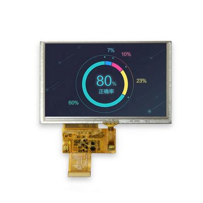 Καυτή οθόνη ίντσας TFT LCD πωλήσεων 800x480 5,0 επιτροπή της TN 12 η ώρα αντιεκθαμβωτική για τη βιομηχανική εφαρμογή