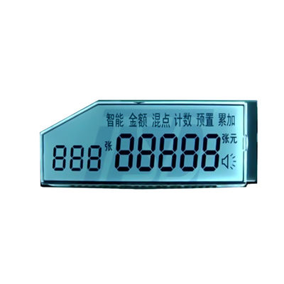 ODM Προσαρμοσμένη οθόνη LCD επτά τμημάτων Μονοχρώματος για το όπλο θερμοκρασίας
